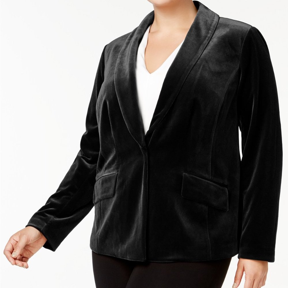 INC Plus Size Velvet Blazer New NWT Size 2X